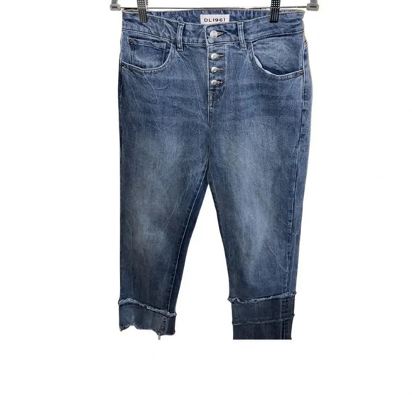 DL1961 Medium Wash Patti High Rise Straight Jeans Size 25 - Picture 3 of 7